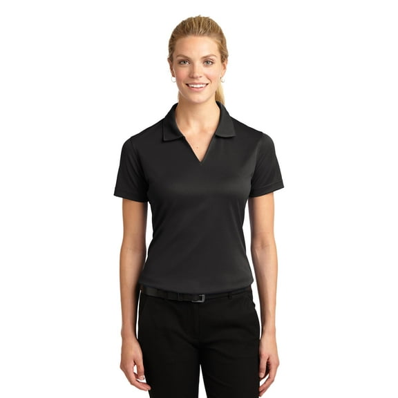 Sport-Tek L469 Ladies Dri-Mesh V-Neck Polo Shirt, Womens Polo Shirts