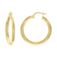 thumbnail image 2 of Auriga Fine Jewelry 14K Yellow Gold Knife Edge Hoop Earrings for Women, 2 of 4