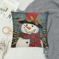 thumbnail image 2 of GOSMITH Christmas Tree Snowman Pillow Covers Winter Snowflake Cardinal Bird Decorative Throw Pillow Covers Cute Cushion Cover for Christmas Decoration Bedroom Living Room Couch Sofa Bed, 2 of 5