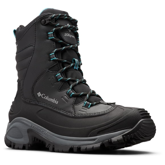 Botas Columbia Bugaboot III para mujer, color negro/borde del Pacífico, talla 6