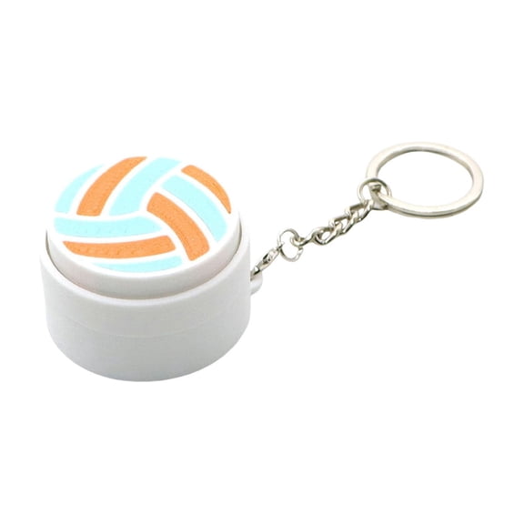 3D Printed Sports Sensory Clicker Keychain 2 in 1 Stress Relief Fidget Pendant with Unique Volleyball Design 1.57 Inch Bag Charm for Sports Events Sports Fans Gifts Kids Adults CAI260319