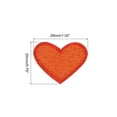 thumbnail image 2 of Uxcell Heart Shaped Patches Rose Pink Embroidered Sew on Love Applique Patches 15 Pack Orange, 2 of 6