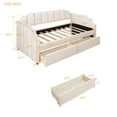thumbnail image 4 of Adrinfly Twin Size Upholstered daybed with Drawers, Wood Slat Support, Beige, 4 of 8