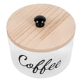 thumbnail image 4 of Tzdxfgl Wood Coffee Filter Holder with Lid for Counter, Large Coffee Pod Storage Container Coffee Bar Decor, White, 4 of 13