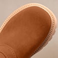 thumbnail image 5 of BRGZLK Girls Snow Boots Winter Fashion Cute Low Heel Anti-Slip Warm Short Booties Outdoor Hiking Walking Shoes for Little Kids/Big Kids Brown 1 Big Kids, 5 of 6
