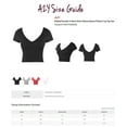 thumbnail image 5 of A2Y Women's Ribbed Double V-Neck Short Sleeve Rayon Fitted Crop Top Tee White L, 5 of 5