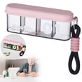 thumbnail image 2 of Small Travel Pill Box - 4 Compartment Moisture-Proof Daily Vitamin Container (Pink), 2 of 7