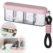 Small Pill Case with 4 Independent Compartment, Portable Pill Container for Purse or Pocket, Travel Pill Box, Double Waterproof Pill Organizer, 1 Pcs, 4.33x0.98x1.69"