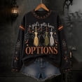 thumbnail image 2 of Halloween Sweatshirts for Women Funny Vintage Witch Graphic Tee Spooky Season Holiday Long Sleeve Pullover Tops, 2 of 4