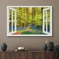 thumbnail image 2 of wall26 Canvas Print Wall Art Window View Vibrant Trail Springtime Tree Forest Wilderness Nature Photography Realism Scenic Landscape Colorful Multicolor for Living Room, Bedroom, Office - 24"x36, 2 of 5