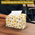 thumbnail image 4 of Bulopur Fall Bee Bow Tissue Box Cover PU Leather Aesthetic Tissue Holder for Bedroom Vanity Desk Soft Autumn Accent Decor, 4 of 7