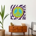 thumbnail image 4 of Creative Products Peace Sign Zebra Print 24x24 Canvas Wall Art, 4 of 5