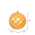 thumbnail image 2 of Vickerman 4.75" Burnished Orange Shiny Diamond Bauble Christmas Ornament, Set of 4, 2 of 4