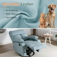 thumbnail image 4 of Swivel Rocker Recliner, Rocking Recliner Chair, Small Rocker Recliners for Small Spaces, Living Room, Bedroom, Nursery, RV, Blue, 4 of 13