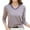 Purple, variant on HUITKMM Long Tshirts for Women Women's Striped Long Sleeve Women's Base Shirt Slim Fit Color Contrast Striped V Neck T Shirt