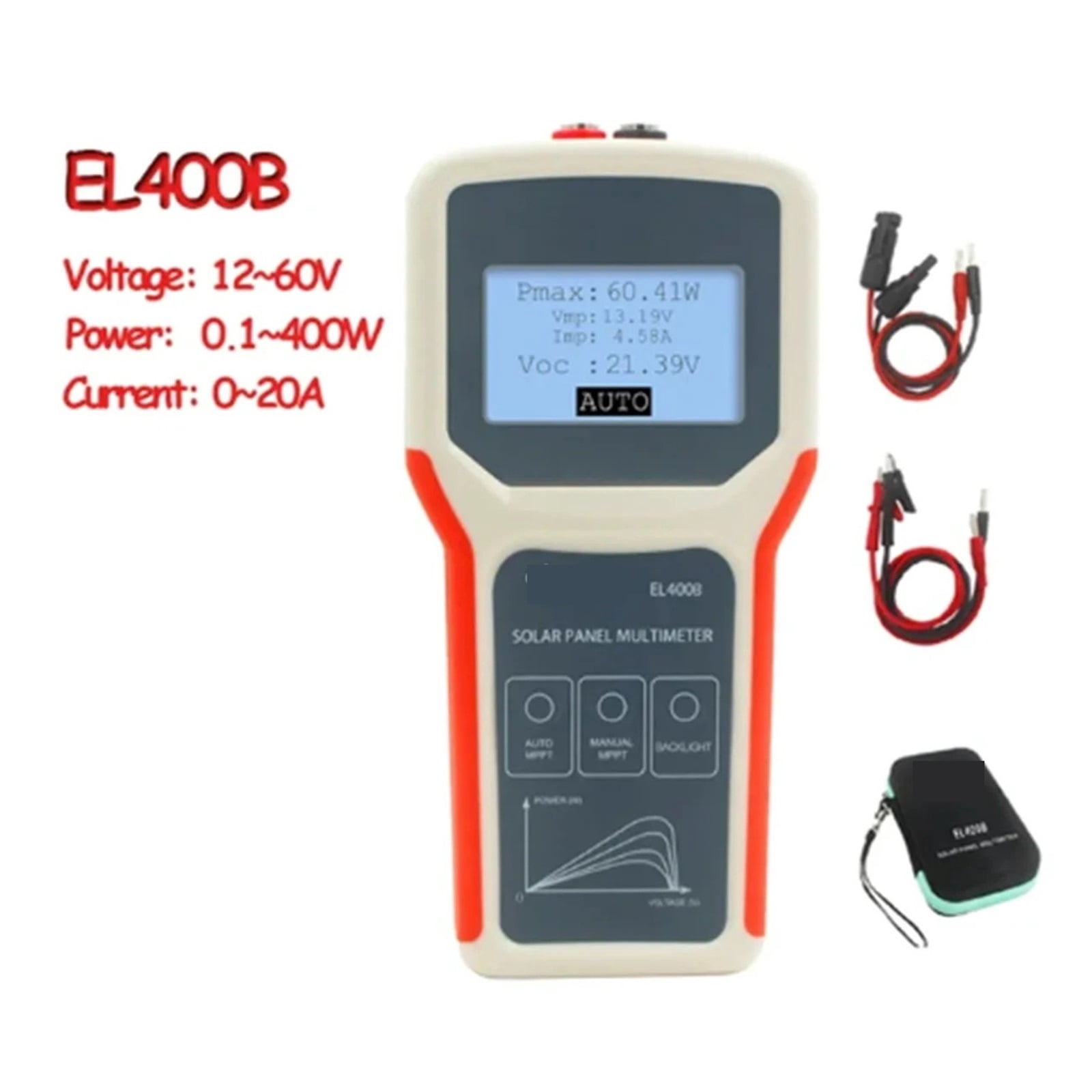 EL400B Photovoltaic Panel Multimeter Solar Panel MPPT Tester Voltage Current Power Test Meter Multi Meter ,Easy to Use
