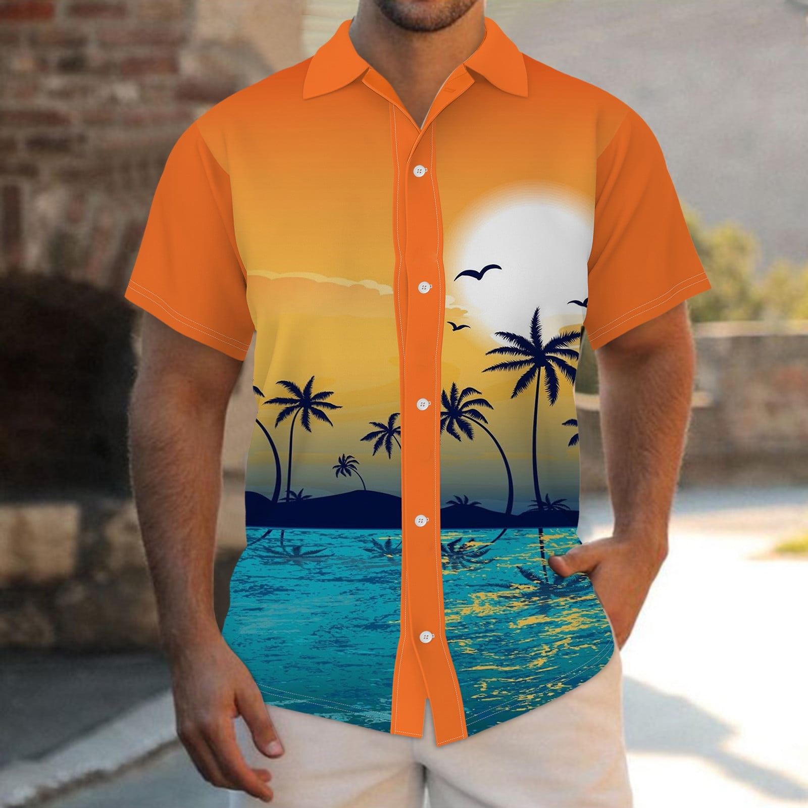 Orange summer shirts Clearance