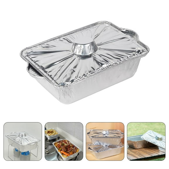 Raindrops 1Set Disposable Pie Pans With Lids For Baking And Food Storage 11.8X7.9X3In