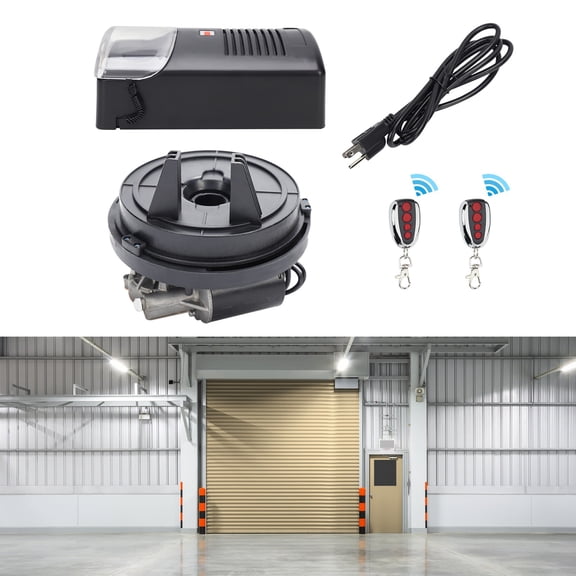 Smooth Operation Automatic Roller Door Opener Motor Garage Roll Up Door Powerful 250N w/2 Remotes
