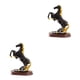thumbnail image 1 of Bearachild Horse Statue Resin Figurine Living Room Decor Accs Birthday  Artwork Desktop 2piezas saltando negro, 1 of 1
