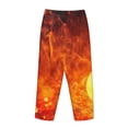 thumbnail image 3 of Lsque Tennis Ball In Fire Print Women's Pajama Pants, Lounge Pant - Comfortable Home Wear,Elastic Waistband, Stylish Design-Medium, 3 of 9