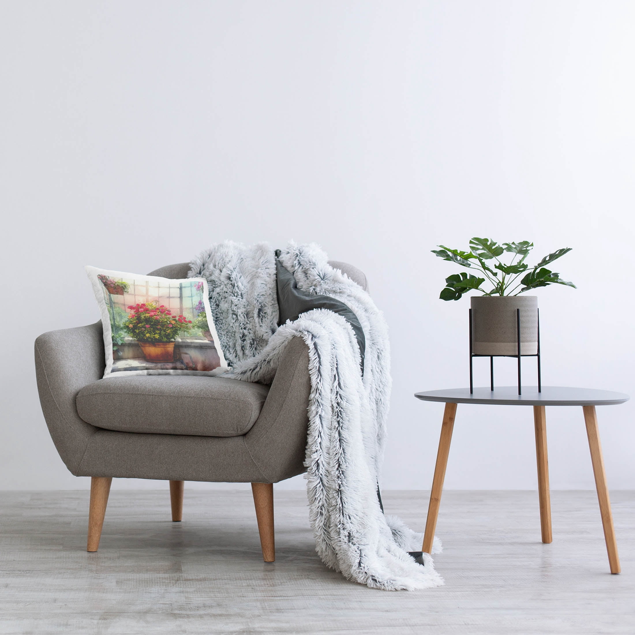 Stupell Industries Sunlit Greenhouse Flower Garden Printed Throw Pillow Design by Alpenglow Workshop