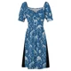 thumbnail image 4 of Fósiles de dinosaurios excavados en vestido azul sin mangas vestidos de verano para mujer 2025 Vestido de verano para mujer, 4 of 5