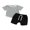 Black, variant on Bagilaanoe 2pcs Toddler Baby Boy Short Pants Set Short Sleeve Striped Print T Shirt Tops   Shorts 6M 12M 18M 24M 3T Kids Casual Summer Outfits