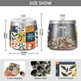 thumbnail image 2 of Yayeee Ashtray with Lid for Cigarette Smokeless Stainless Steel Home Ash Holder, Floral Patterns, 2 of 7