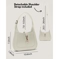 thumbnail image 4 of Bolso de hombro para mujer - Bolsos de hombro pequeños - Lindos bolsos Hobo de moda - Correa ajustable de cuero vegano, 4 of 5
