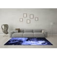 thumbnail image 3 of Ahgly Company Machine Washable Indoor Square Oriental Blue Industrial Area Rugs, 8' Square, 3 of 4