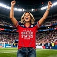 thumbnail image 6 of 2026 New USA Soccer Jersey for Women, United States Jersey Soccer, V Neck Short Sleeve Football Tee, USA Flag Soccer Jersey Sport Top for Adult(Red, S), 6 of 6