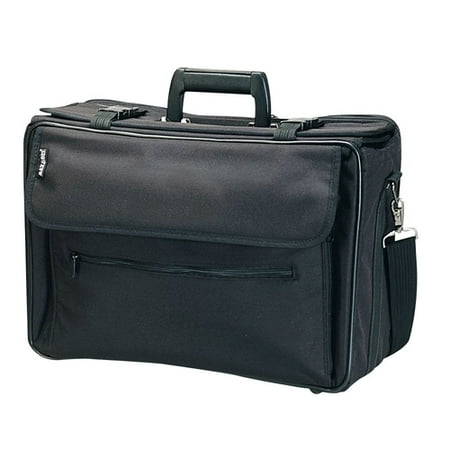 Slimline Flap Briefcase - THE MONSOON BLACK FLAP-OVER COMPUCASE