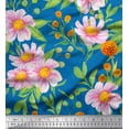 thumbnail image 1 of Soimoi Poly Georgette Fabric Leaves & Wild Flower Fabric Prints By Yard 42 Inch Wide, 1 of 1