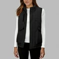 thumbnail image 2 of Bibifish Women's Puffer Vests Solid Multi-Pockets Zip Up Quilted Gilets Sleeveless Casual Lightweight Breathable Hiking Outerwear, 2 of 5