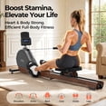 thumbnail image 5 of FED Fitness Self-Powered Rowing Machine, Foldable Magnetic Rower for Home Workout, 32‑Level Quiet Resistance, 400lb Weight Capacity, App Compatible, 5 of 11