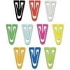Gem Office Products Triangular Paper Clips Large - for Paper, File - Non-magnetic - 200 / Box - Assorted - Plastic
