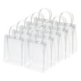 thumbnail image 1 of Uxcell 16 Paquete de Bolsas de Regalo Transparentes, 9" x 6.7" x 2.8" Bolsa de Tote de Plástico Reutilizable, 1 of 7