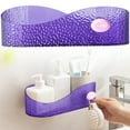 thumbnail image 2 of Wall Mounted Shower Caddy, Shower Caddy Organizer Shelf, No Drilling Walls Adhesive Shelf, Bathroom Shelves with Self Adhesive Tape for Bathroom, 10.43x3.14x5.12 Inch, Purple, 2 of 8