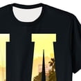 thumbnail image 5 of GUZOM Mens Los Angeles T-Shirt Black, LA Graphic Tee with City Skyline Design, Stretch Breathable Short Sleeve Regular Fit Casual Shirt,Size XL, 5 of 5