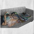 thumbnail image 6 of Netherlands Soft Flannel Fleece Blanket, Typical Dutch Village Zaanstad in a Sunny Spring Day Picture House and a Bridge, Cozy Plush for Indoor and Outdoor Use, 60" x 80", Multicolor, by Ambesonne, 6 of 6