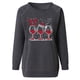 thumbnail image 5 of Pntutb Tops de mujer Impreso Media cremallera Fuzzy Fleece Neck Sudadera de manga larga Pullover tops Blusa Navidad Casual Suéter Camisas Tee Blusa Pntutb Pntutb-7177, 5 of 5