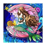 OKESYO 5D Diamond Painting Mermaid Partial Special Resin Rhinestone Picture