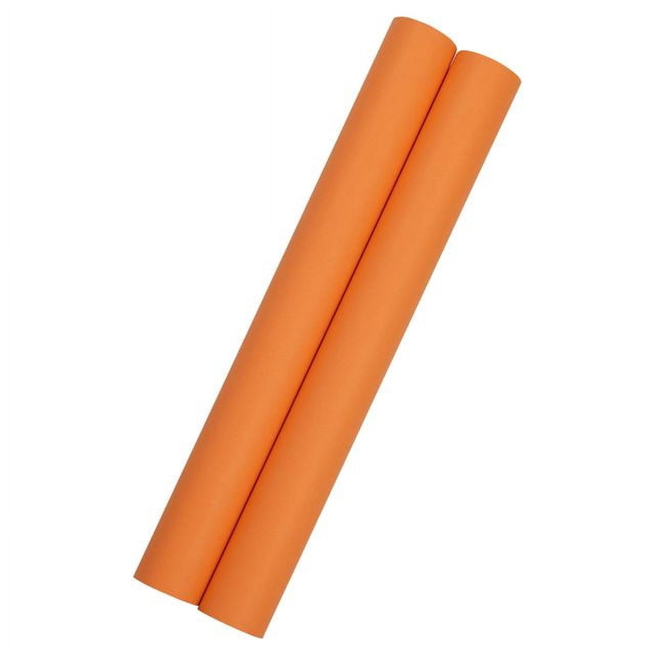 JAM Paper Matte Wrapping Paper, 52.6 Sq ft Total (17 in x 18 Ft Each), Orange, 2 Rolls