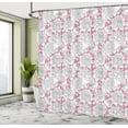 thumbnail image 4 of Ambesonne Floral Shower Curtain, Flowers Rose Chamomile Print, 69"Wx70"L, Pink Pearl, 4 of 4