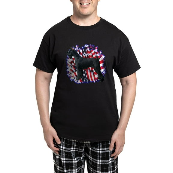 CafePress - Giantschnauzerpatriot - Men's Dark Loose Fit Cotton Pajama Set