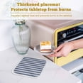 thumbnail image 6 of Navy Blue Striped Pot Holders for Kitchen Heatproof Potholder, 5 Pack Farmhouse Striped Geometric Art Hot Pads Multipurpose Oven Pads Cloth Potholders Trivet for Cooking Baking, 6 of 8