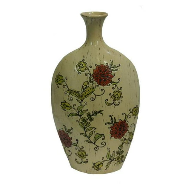 Benzara ETD-EN30863 Vase Élégant en Céramique Multicolore