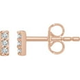 thumbnail image 4 of 14K Rose .05 CTW Diamond Bar Earrings in 14k Rose Gold, 4 of 5