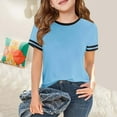thumbnail image 2 of Krdevn Girls Graphic Short Sleeve Tops Casual Tees for Toddler Comfortable Daily Wear Cute Printed Shirts,12-13 Years, 2 of 4